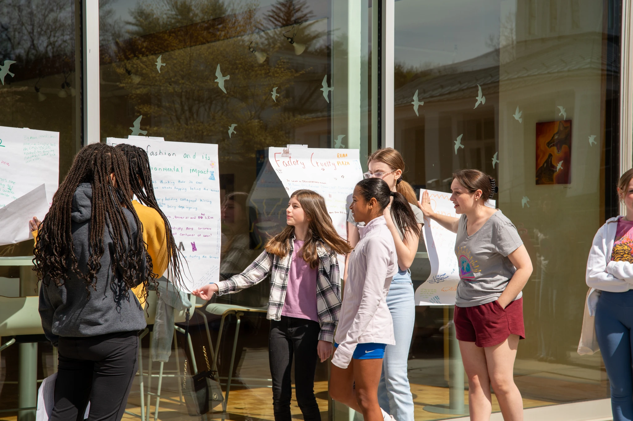 girls collaborating during a Porter's LEADS workshop