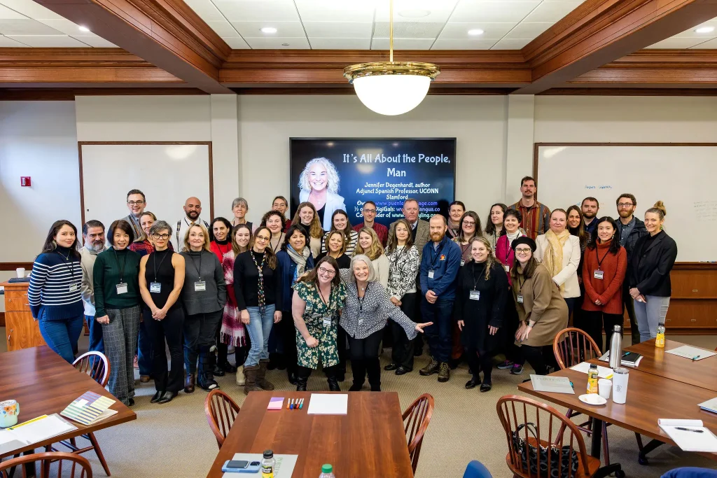 language teachers at a conference at Miss Porter's