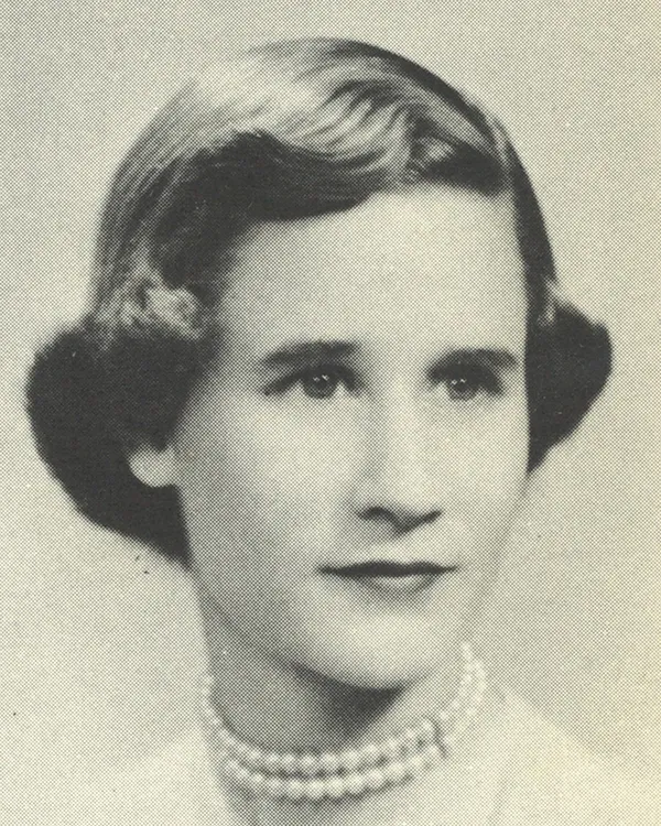 historic yearbook photo of Anne Firestone Ball