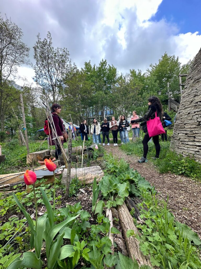 MPS students at a community garden in Berlin