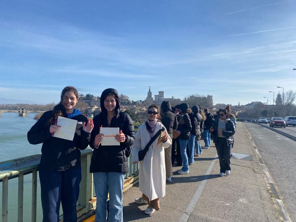 MPS students doing urban sketching in France