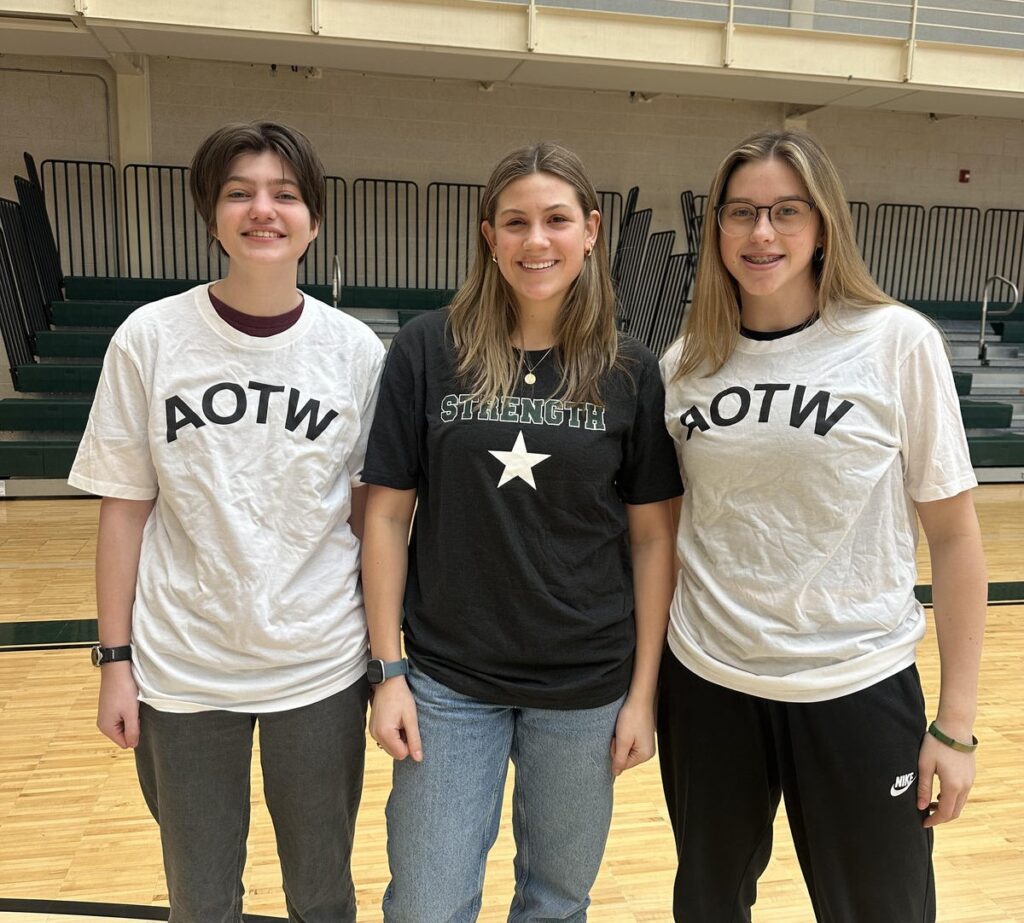 MPS Athletes of the Week Alyx B. and Ixxy G. with Strength Star Maggie M.