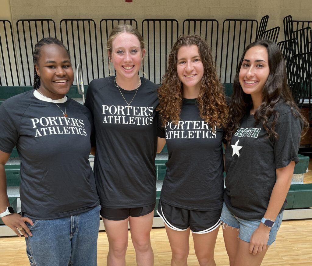Athletes of the Week Nyla L., Ellie W., and Ella B. with Strength Star Lauren W.
