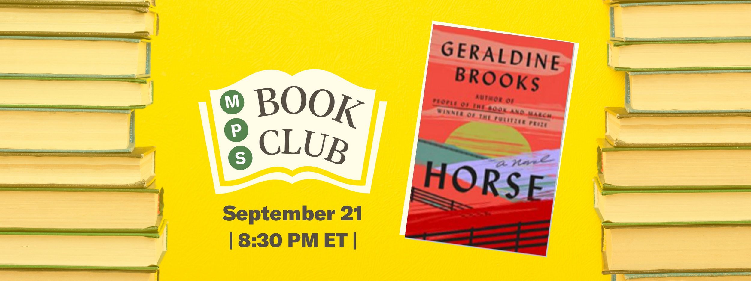 Book Club Web Event Header Horse