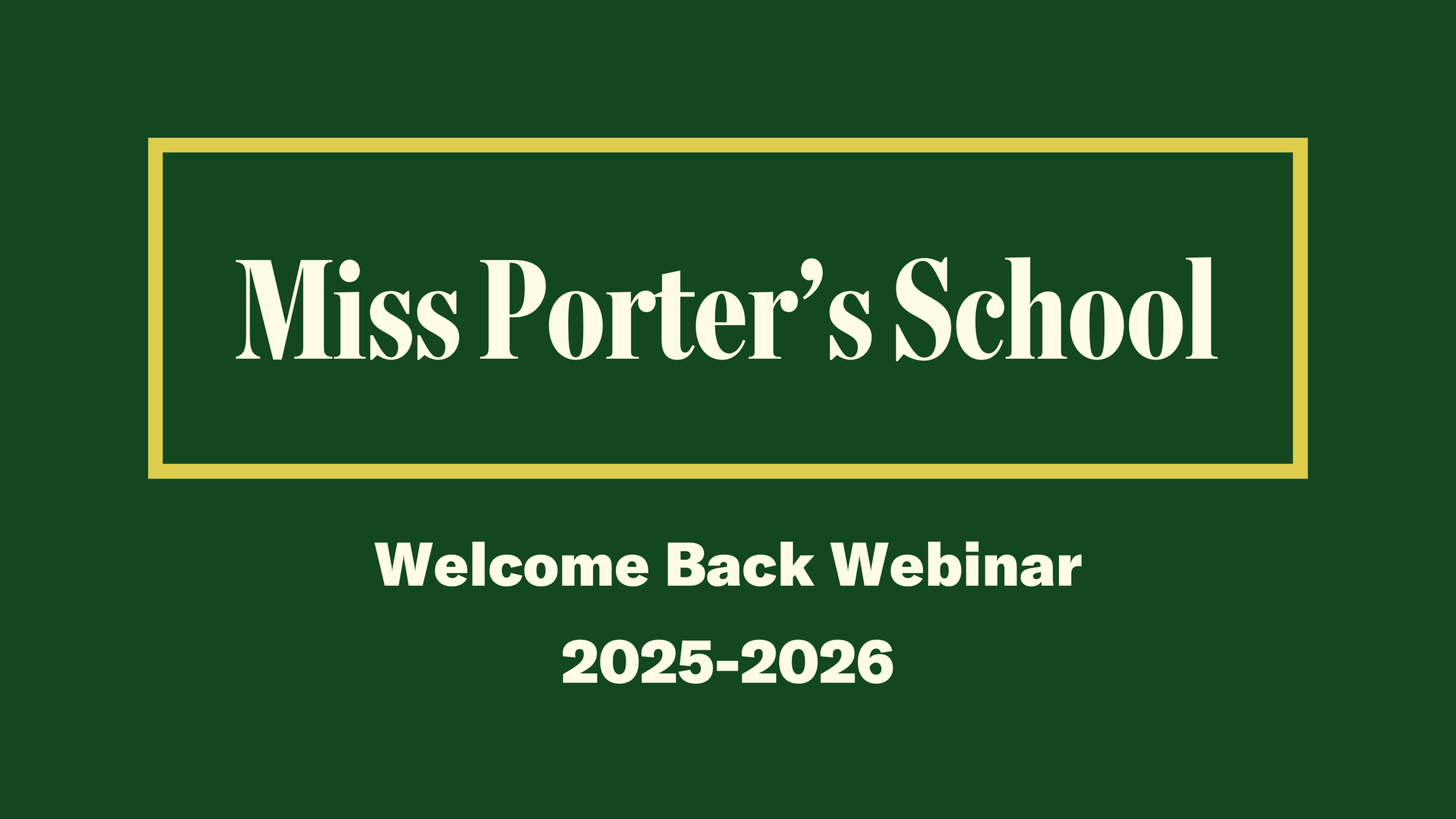 Copy of Welcome Back Webinar, 2024