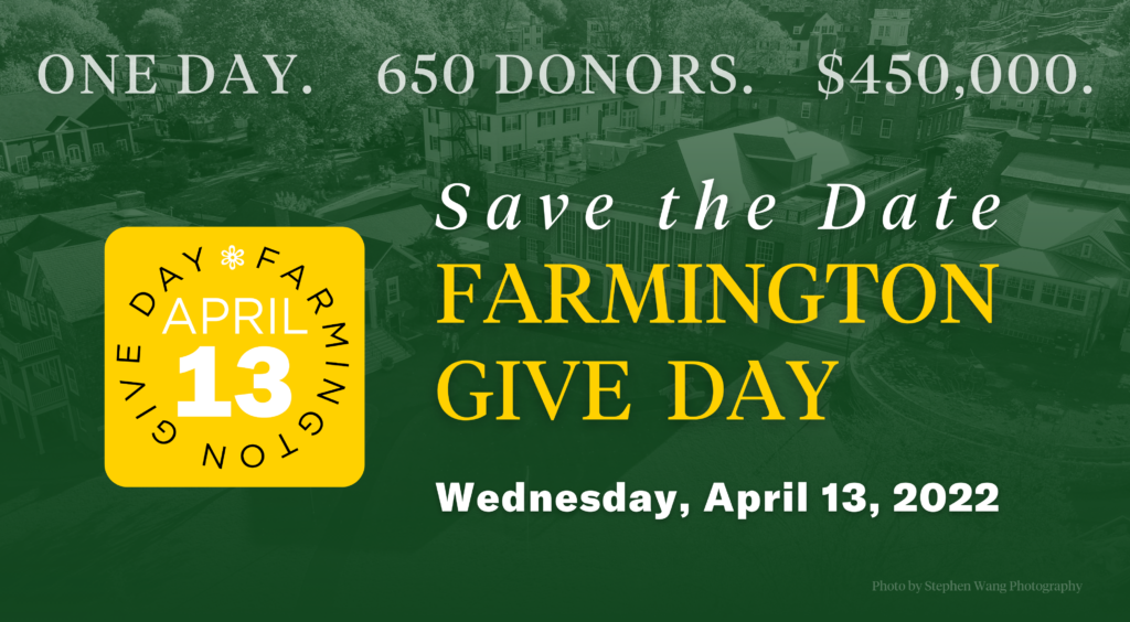 Save the Date for Farmington Give Day: Wednesday, April 13, 2022