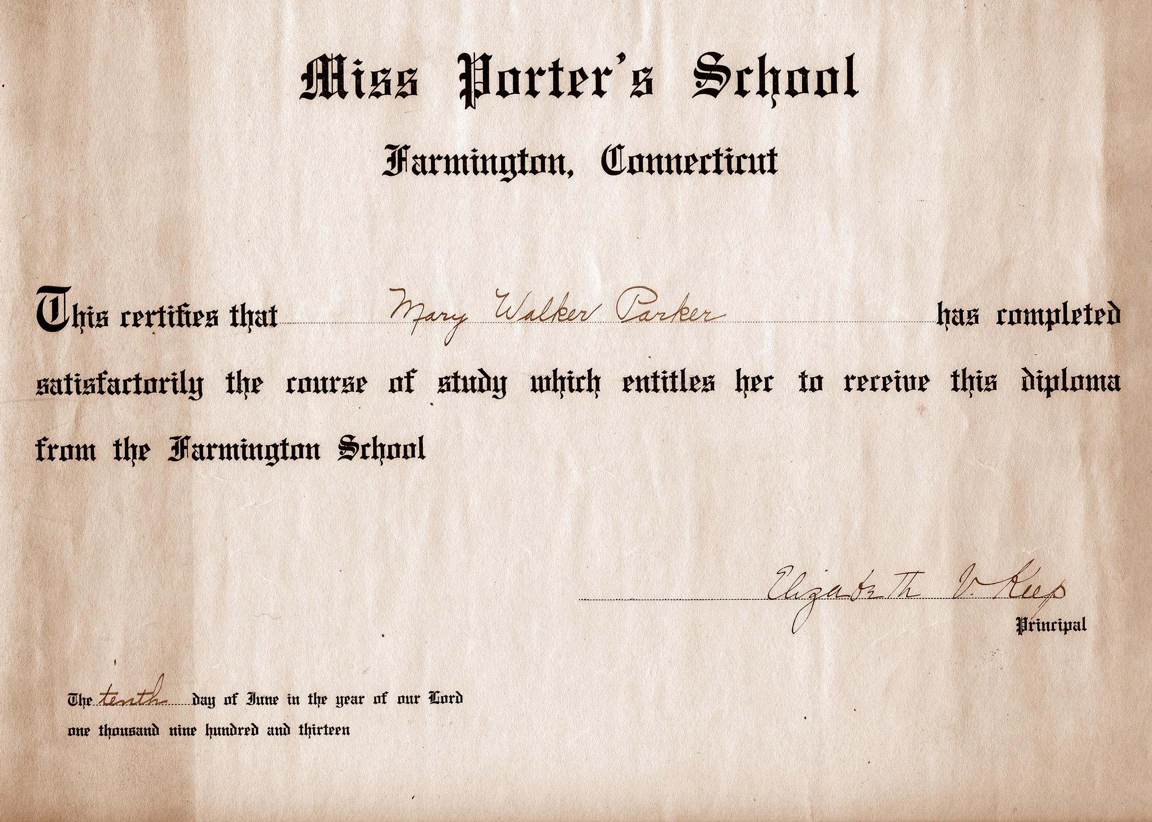 Diploma - 1913