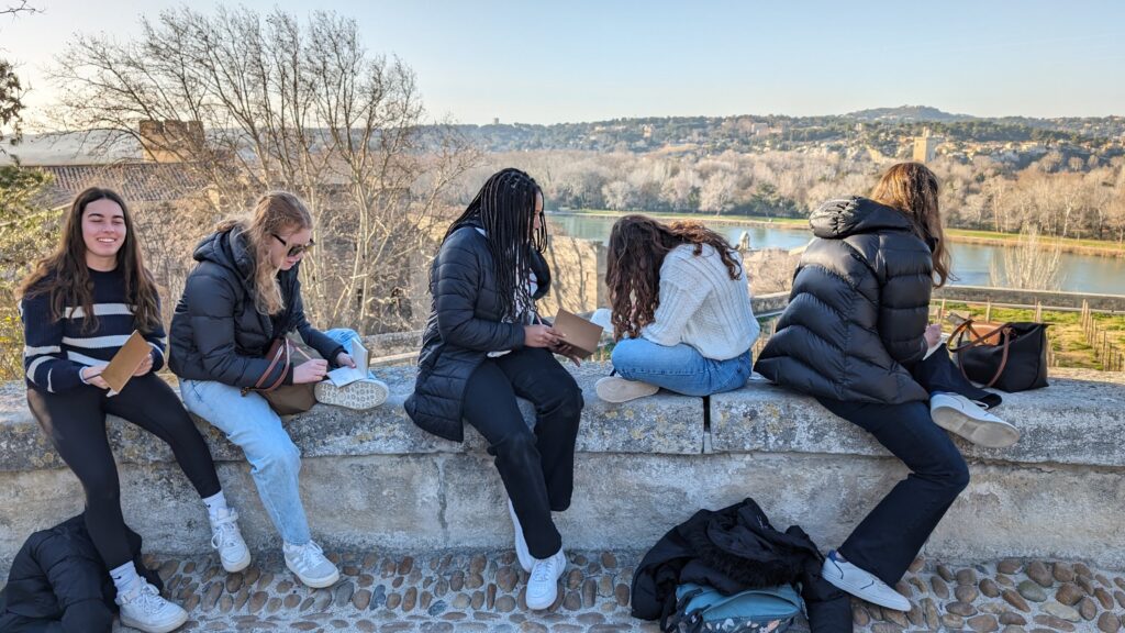 MPS students doing urban sketching in France