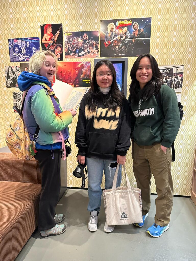 MPS students explore a museum exhibit about heavy metal in soviet-controlled Berlin