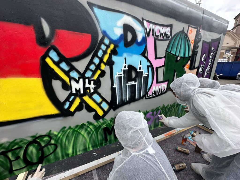 MPS students participate in a graffiti workshop