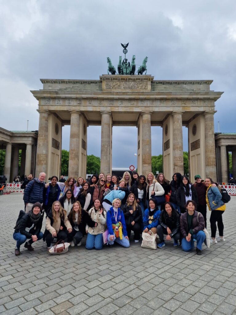 MPS students in Berlin at Brandenburg Gate
