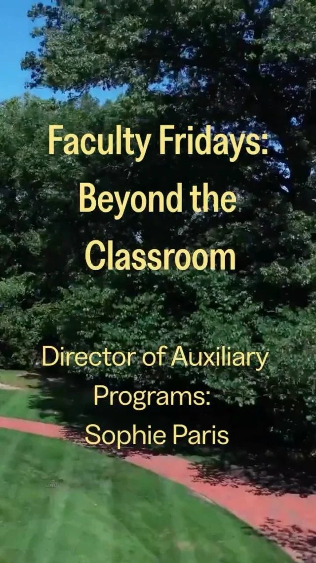 You know them from class, the dorm, or practice. Now meet them for real. This week on Faculty Fridays, Sophie Paris, di…