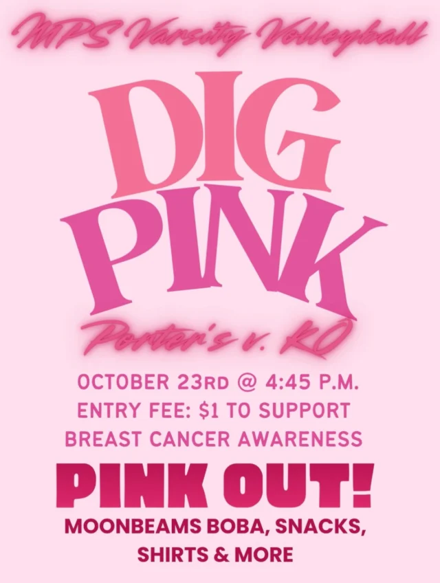 🎀🩷🏐 TODAY 4:45PM in the Crisp Gym! Don’t forget your $1 entry donation…cash, credit card and Apple Pay are excepted.…